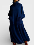 Elena™ | Vestido de punto de cuello alto