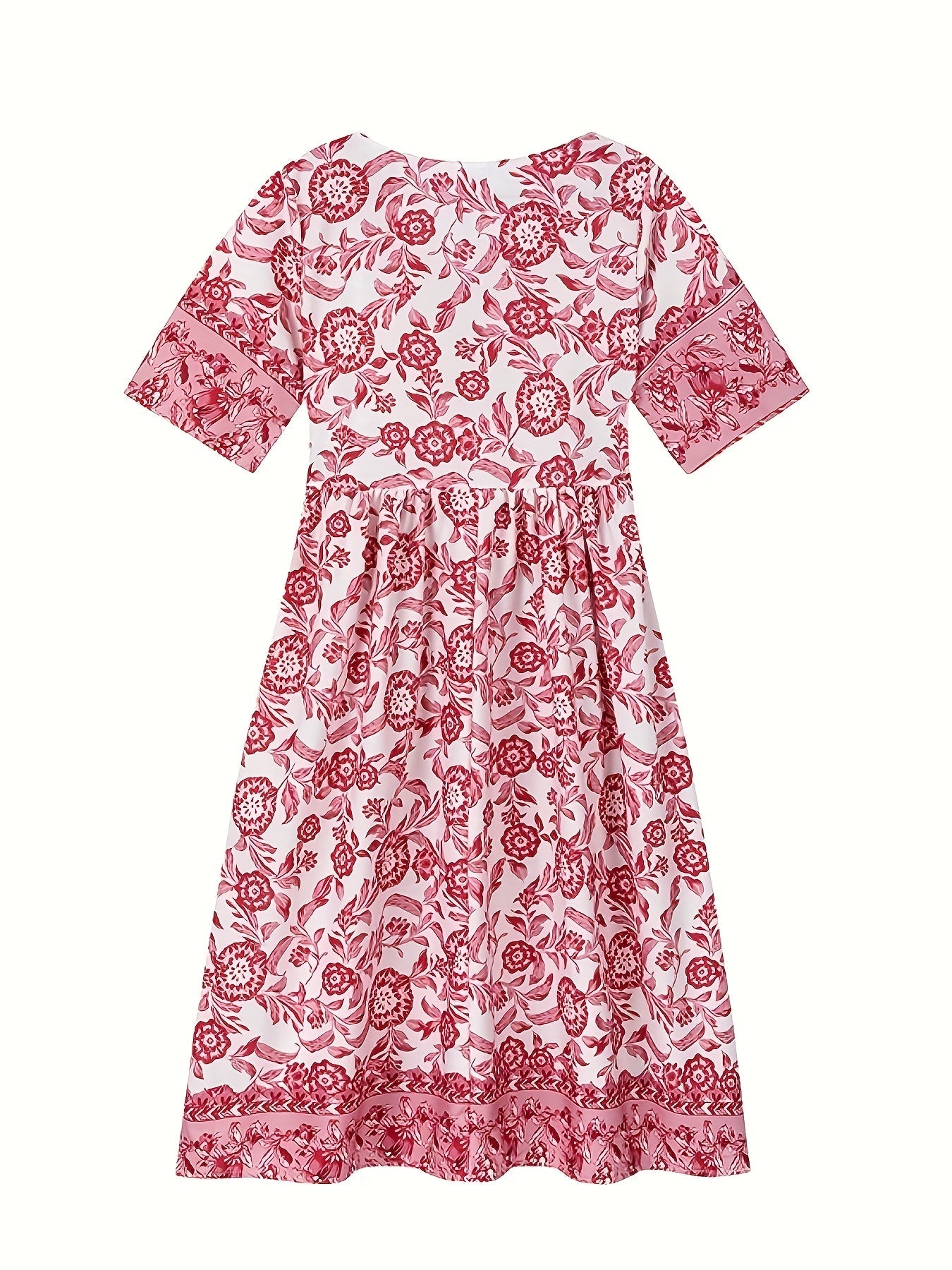 Vestido largo floral tie-dye