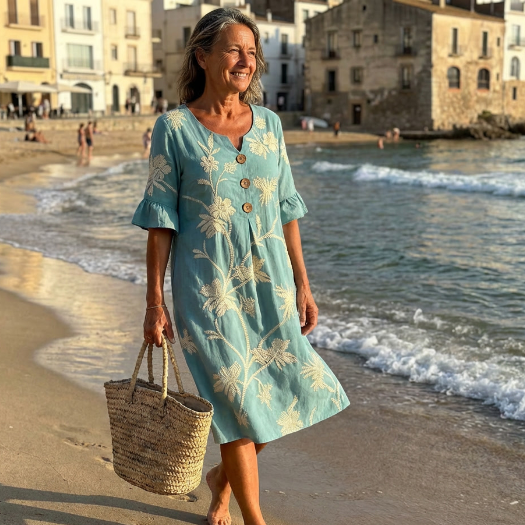Vestido informal de mujer con estampado floral