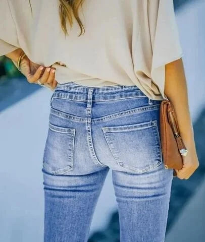 Skinny jeans con effecto