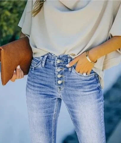 Skinny jeans con effecto