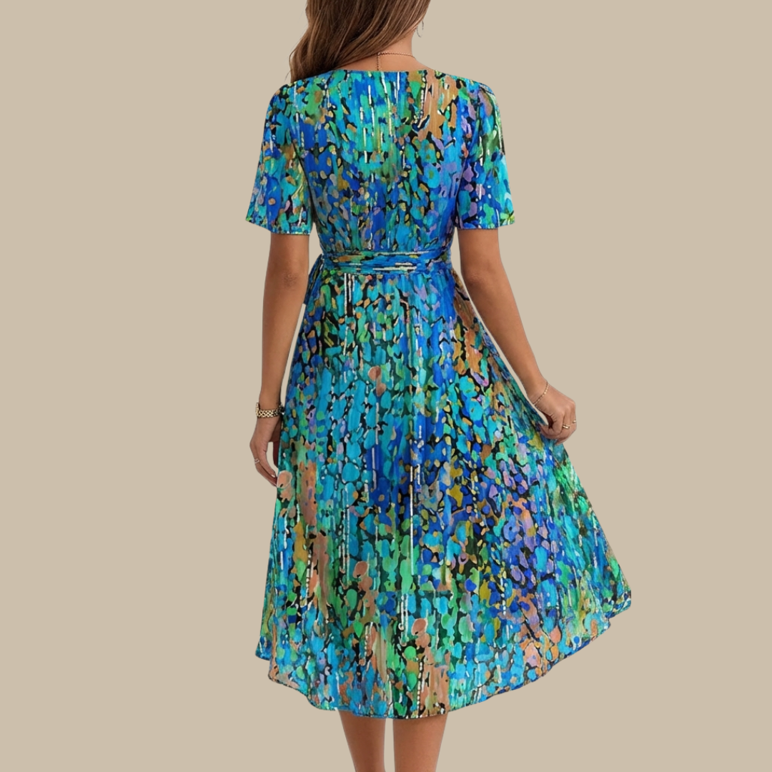 Zafiro | Vestido Midi Azul Fresco