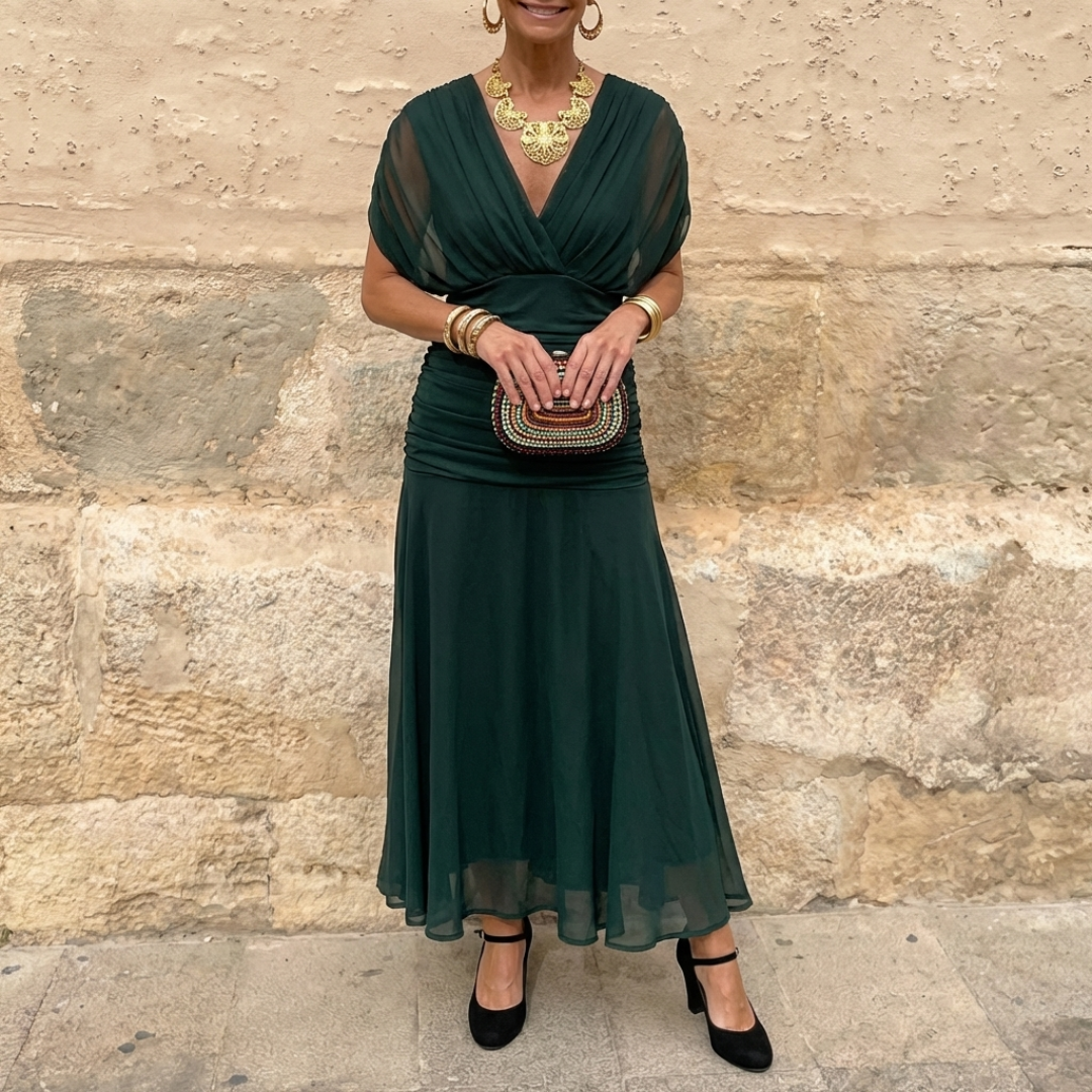 Lucía™ | Vestido largo elegante con escote en V