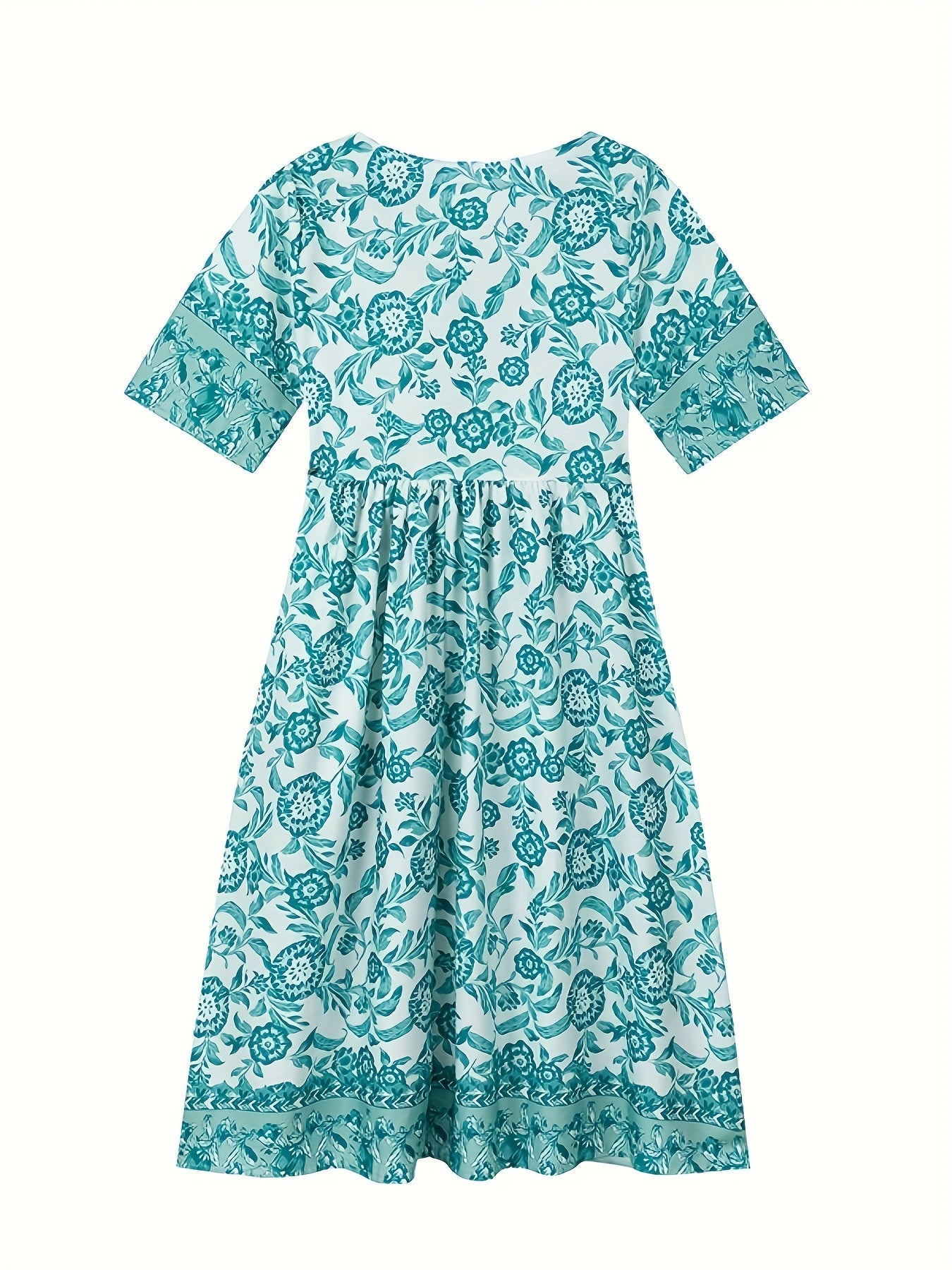 Vestido largo floral tie-dye