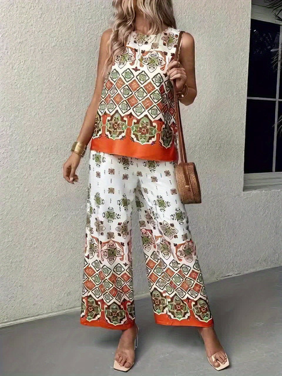 Conjunto Elegante Impreso para mujer