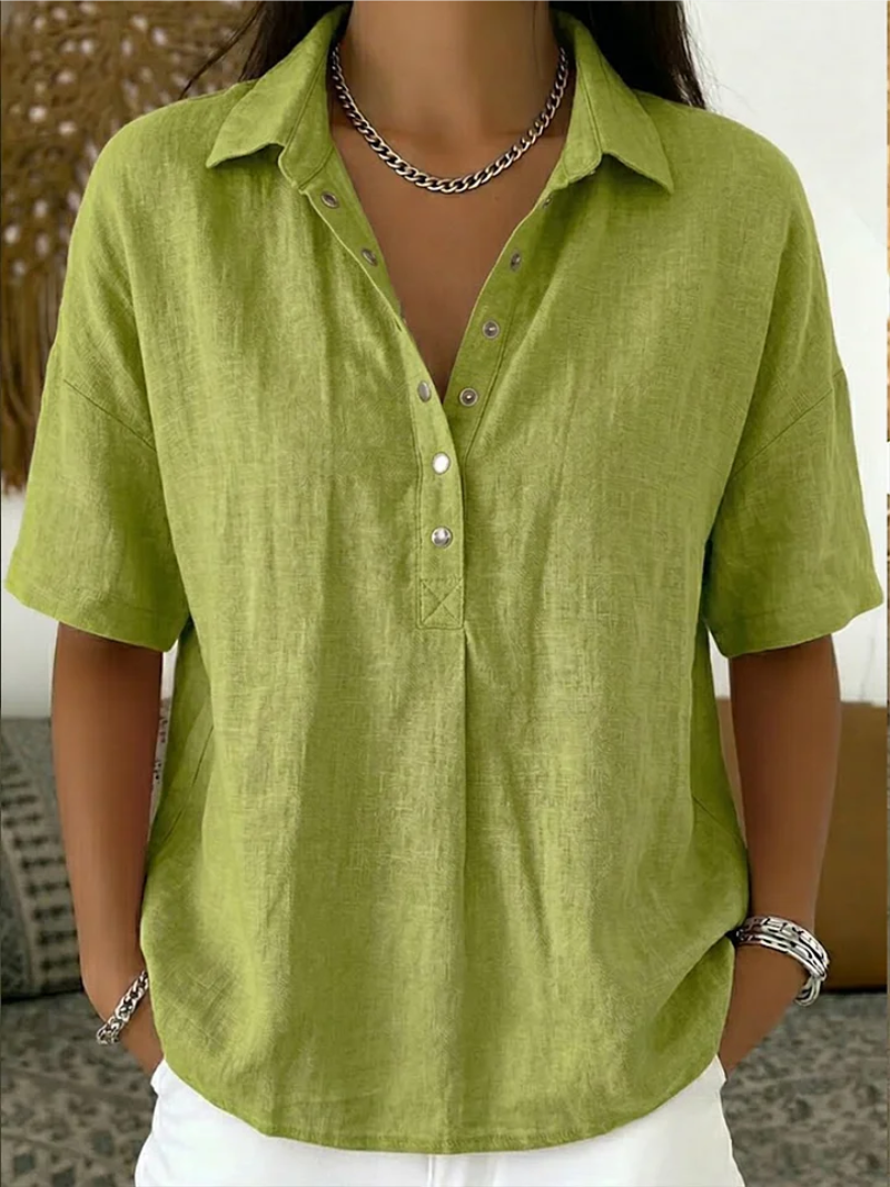 Tessa | Blusa con cuello y detalles de botones