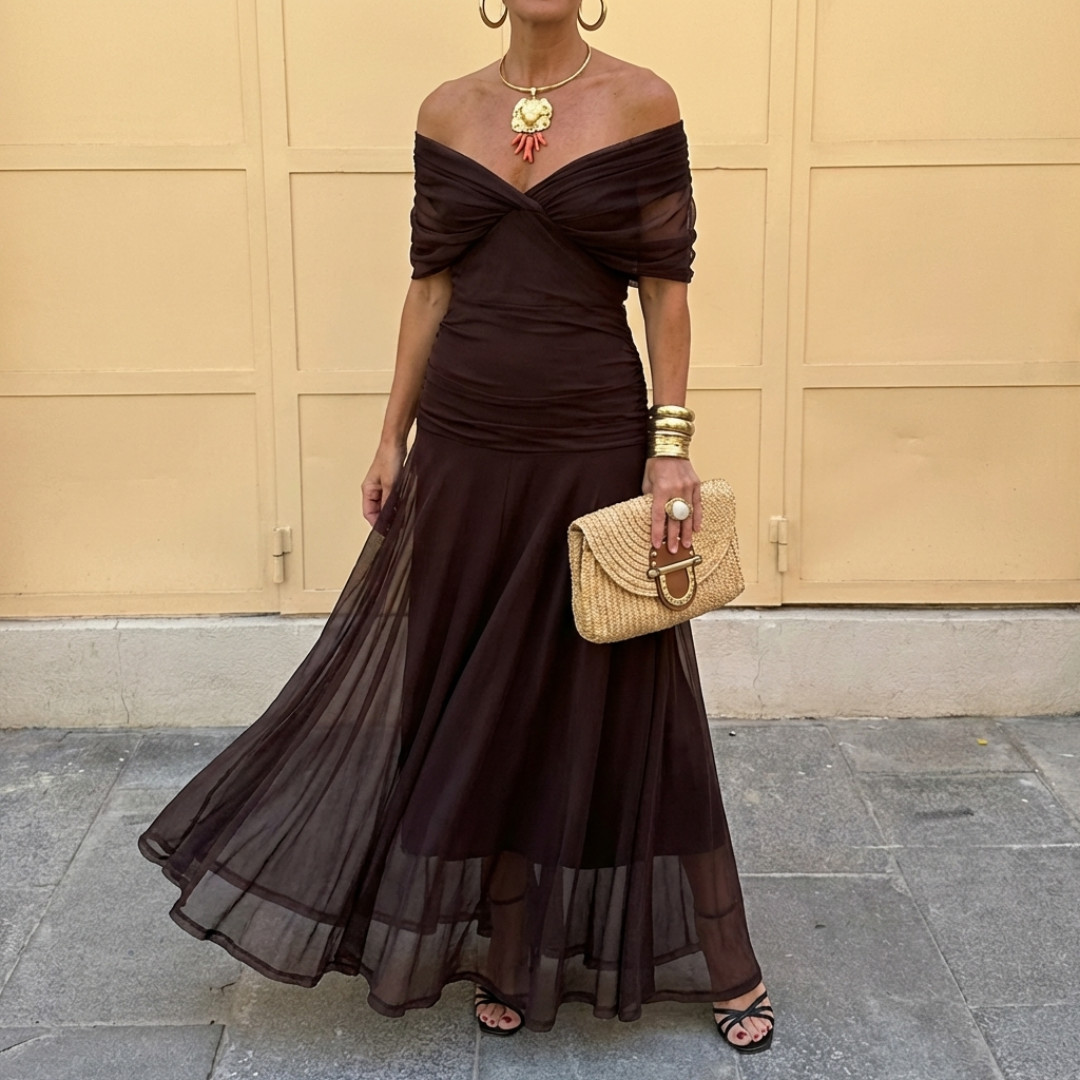 Lucía™ | Vestido largo elegante con escote en V