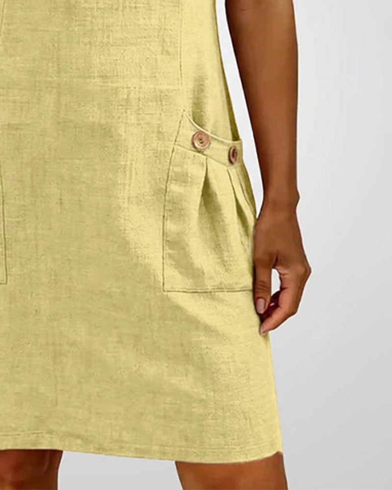 Évelyne | Robe en coton zippée