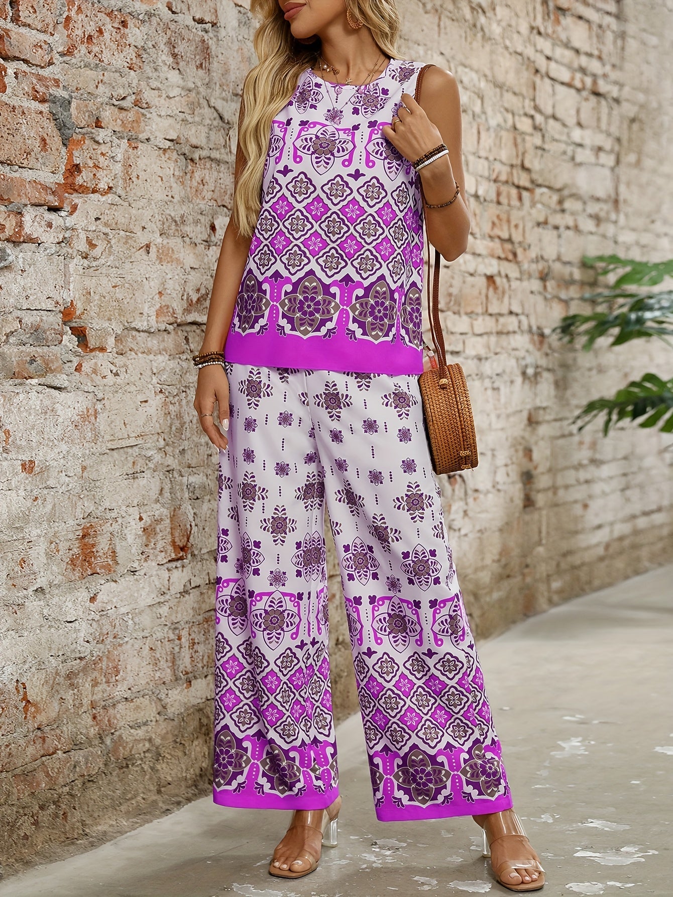 Conjunto Elegante Impreso para mujer