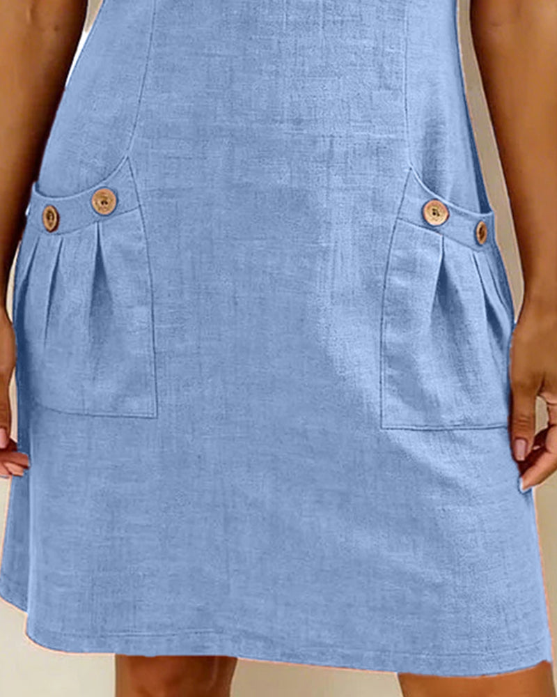 Évelyne | Robe en coton zippée