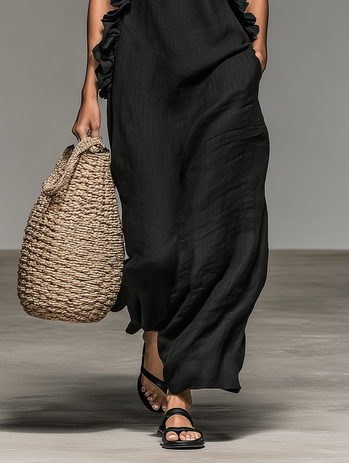Nadine | Robe longue avec poches