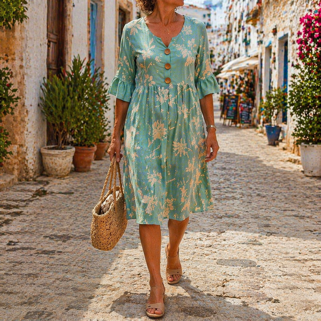 Vestido informal de mujer con estampado floral