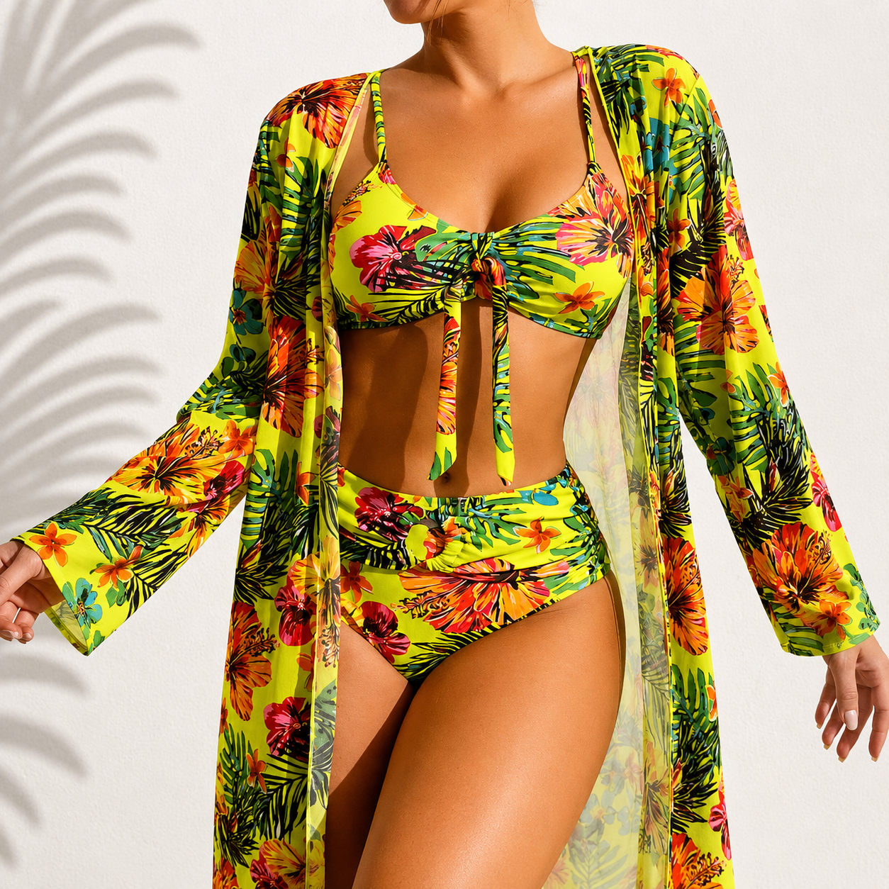Marie | Bikini 3 Pièces Élégant Tropical