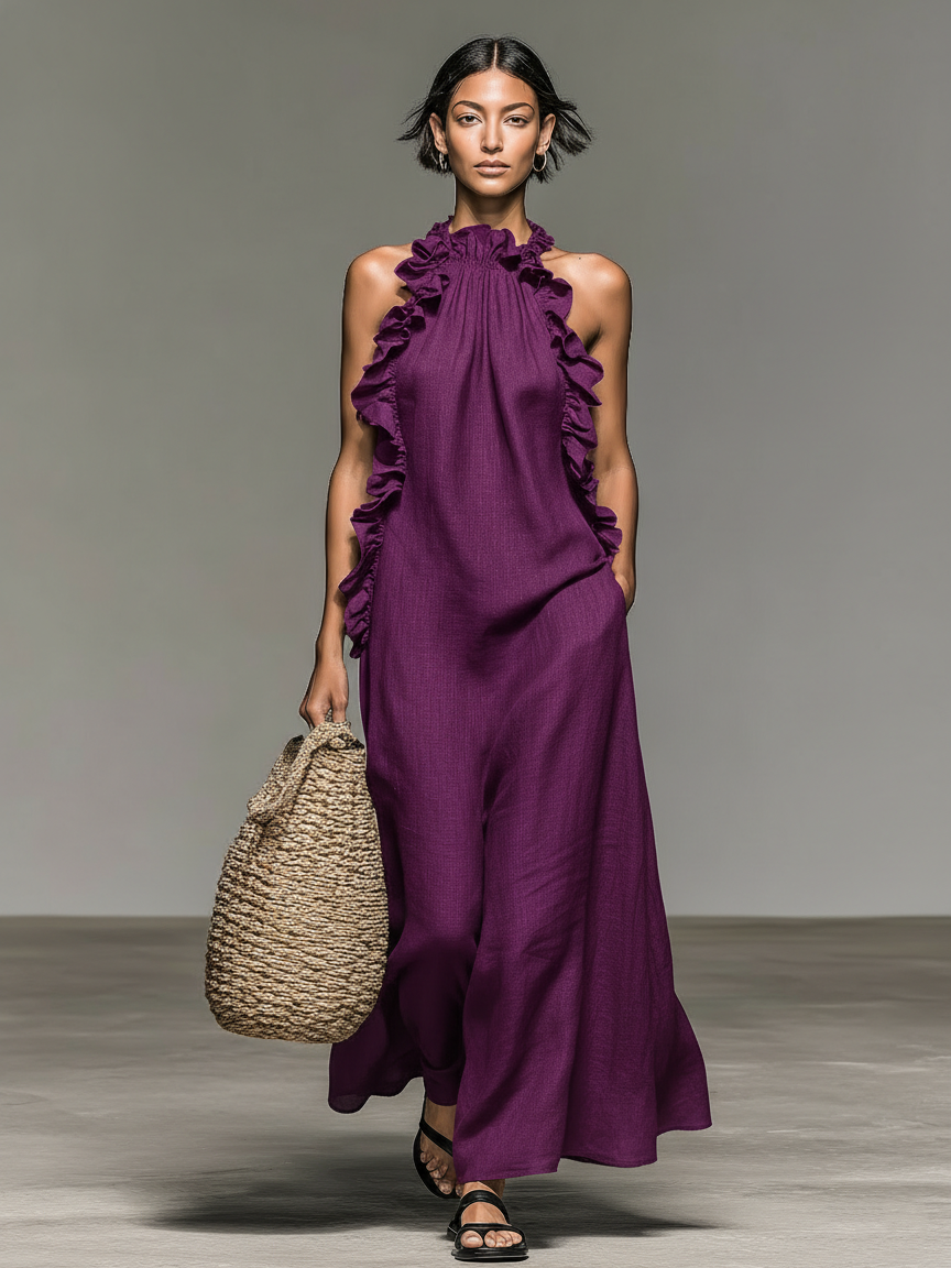 Nadine | Robe longue avec poches