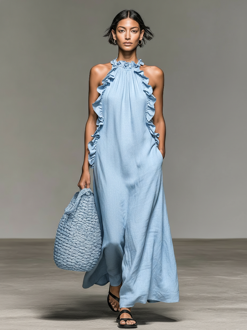 Nadine | Robe longue avec poches