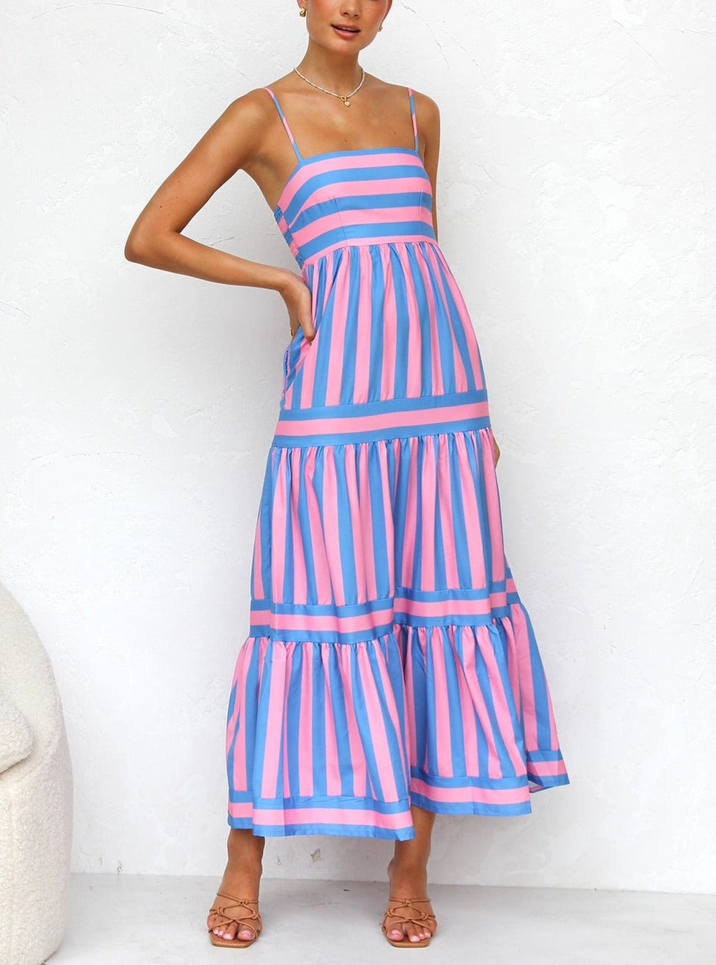 Aylin™ | Vestido de Tirantes a Rayas