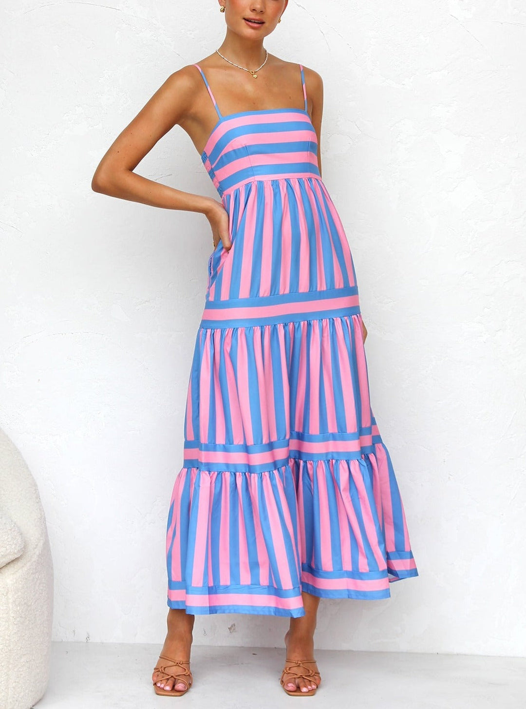 Aylin™ | Vestido de Tirantes a Rayas