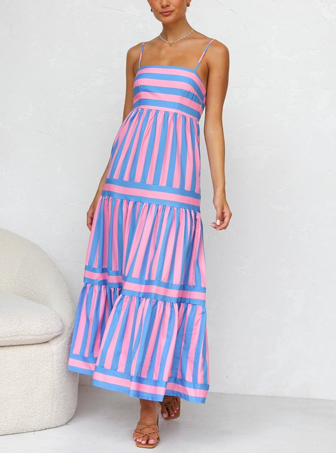 Aylin™ | Vestido de Tirantes a Rayas