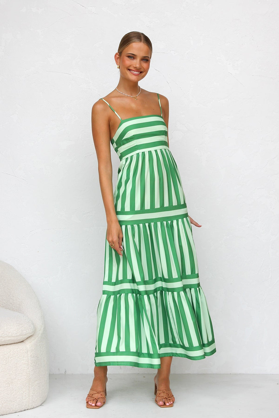 Aylin™ | Vestido de Tirantes a Rayas