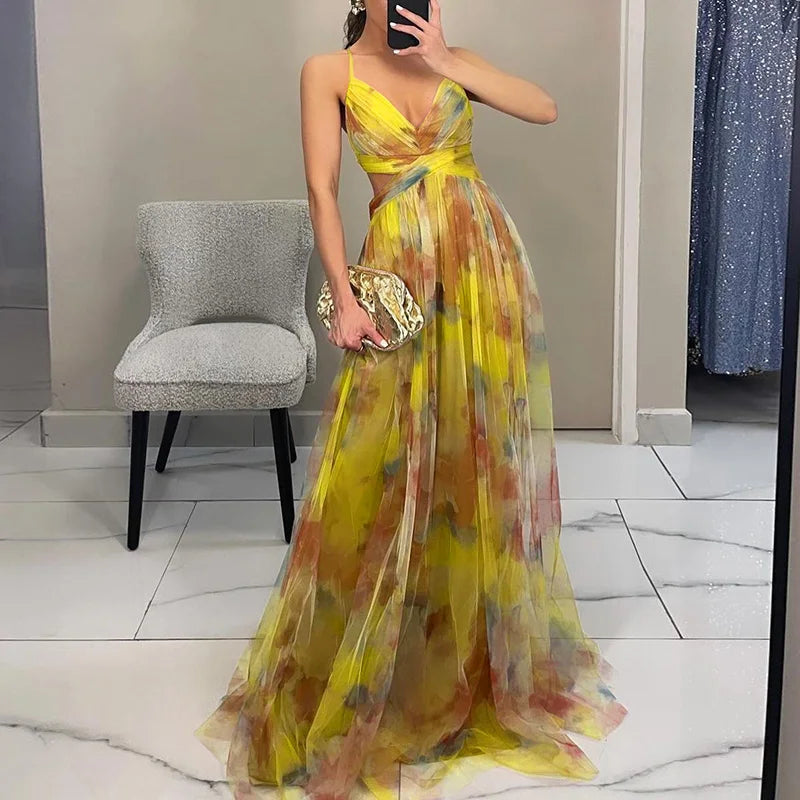 Astría™ | Elegante Vestido Maxi con Estampado Floral