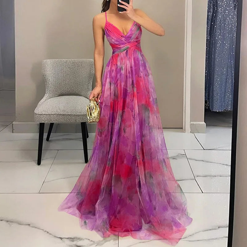 Astría™ | Elegante Vestido Maxi con Estampado Floral