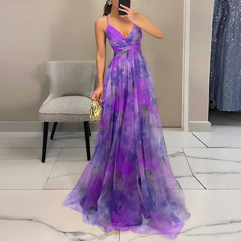 Astría™ | Elegante Vestido Maxi con Estampado Floral