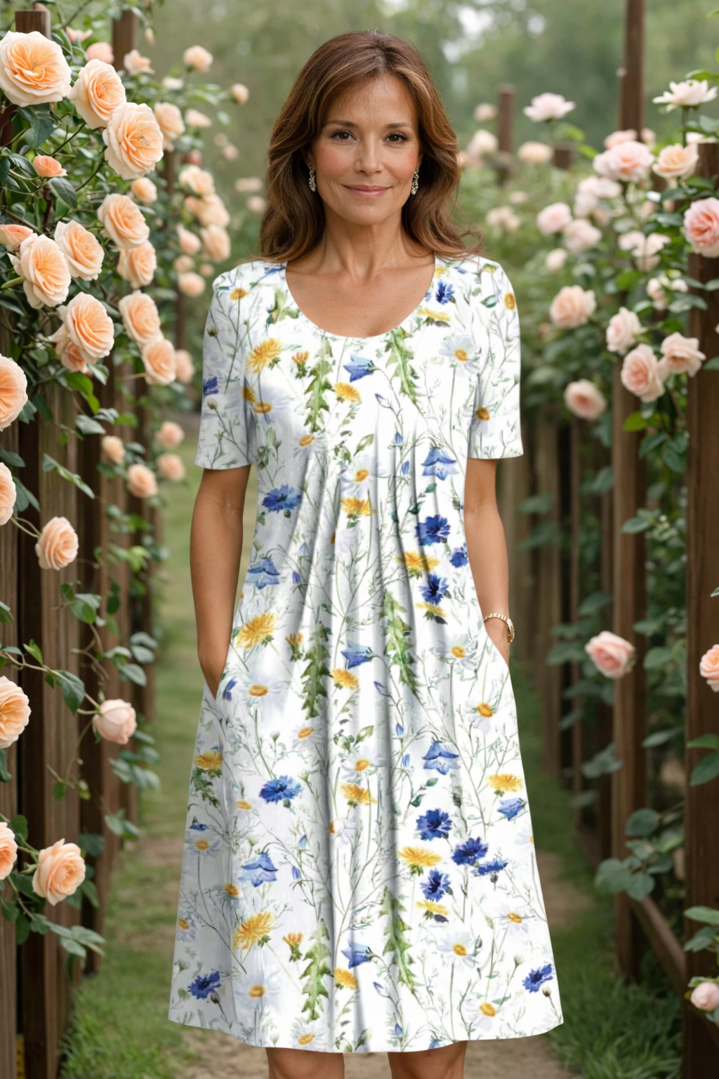 Marianne | Robe midi florale élégante