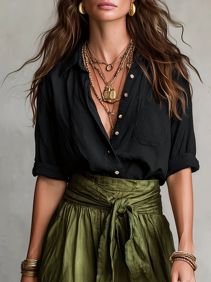 Vera | Conjunto camiseta y falda midi