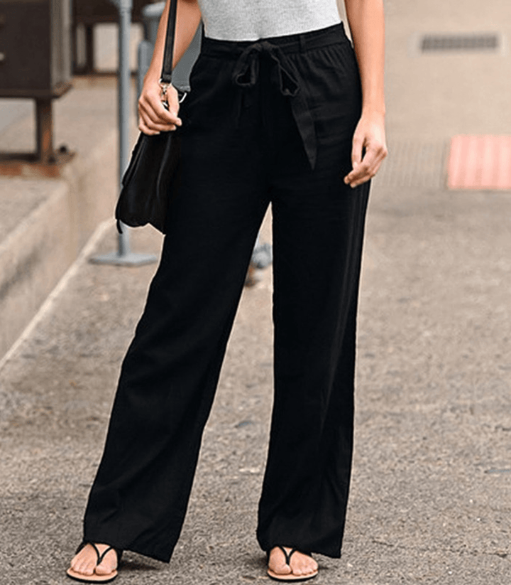 Joleen - Pantalon Détente Femme Avec Cordon Et Taille Élastique