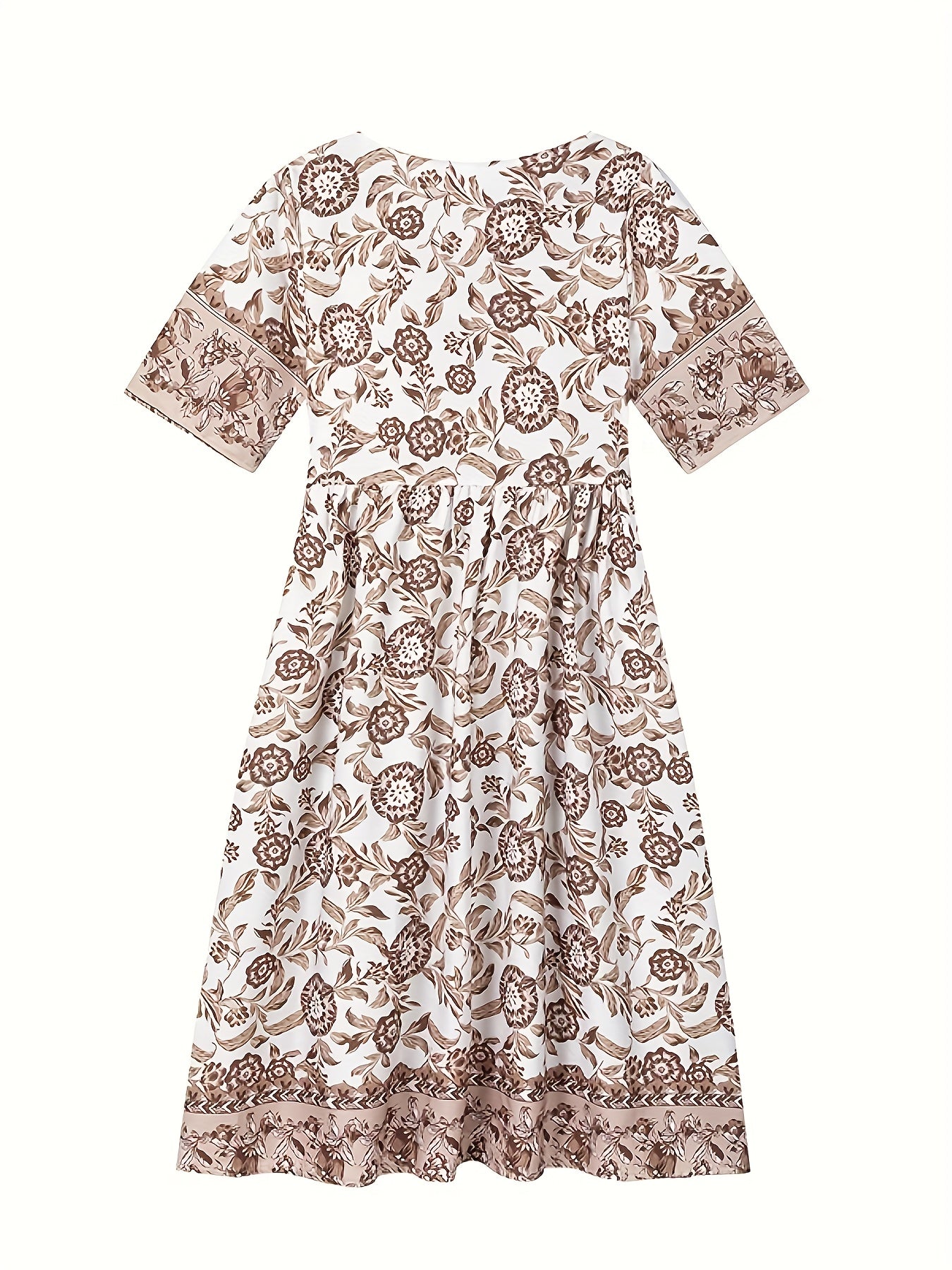 Vestido largo floral tie-dye