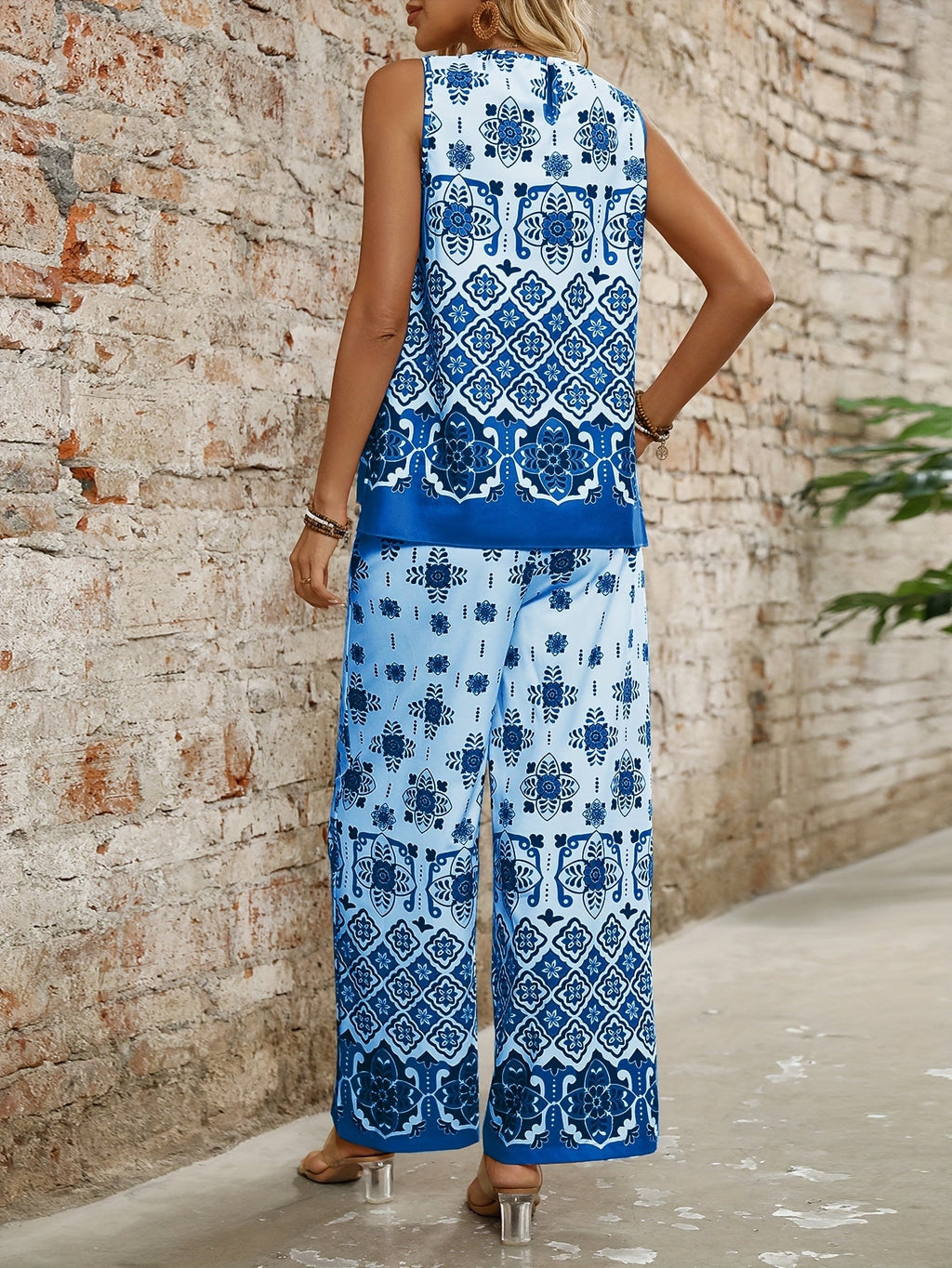 Conjunto Elegante Impreso para mujer