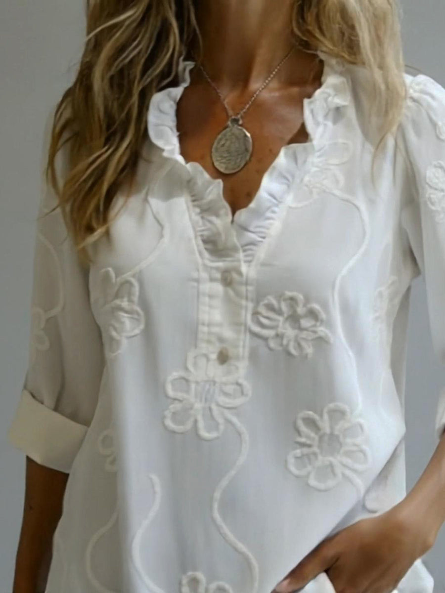 Blusa Blanca Floral