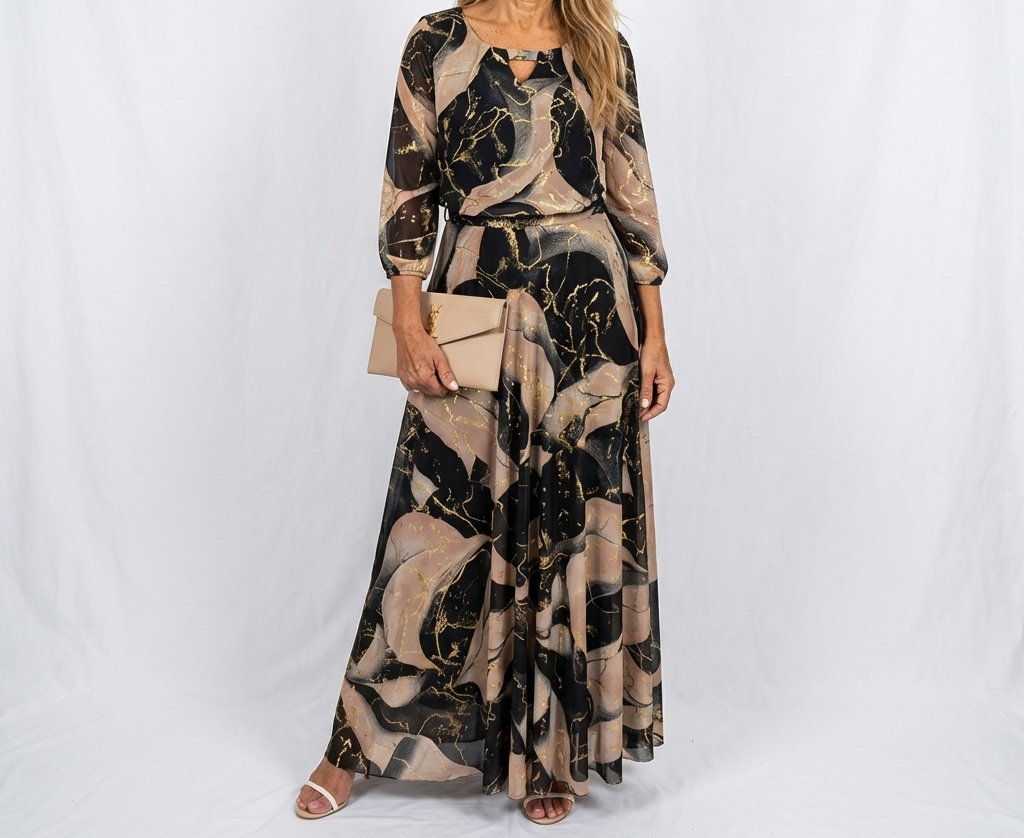Elena™ | Vestido Elegante Midi con Cintura Definida