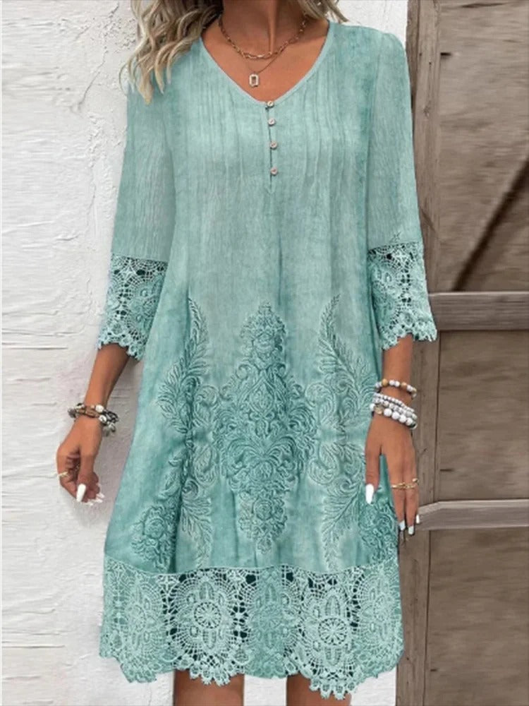 Aitana™ | Vestido de encaje con escote en V