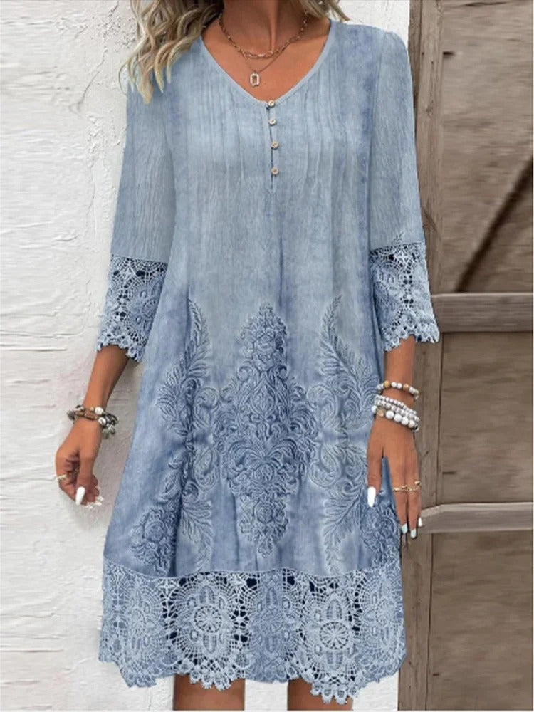 Aitana™ | Vestido de encaje con escote en V
